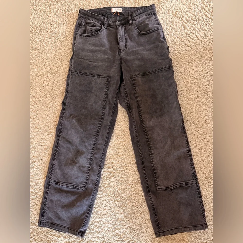 Ripton Utility Jeans - Plum - Picture 1 of 2